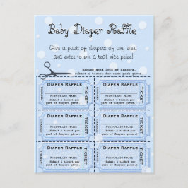 Baby Diaper Raffles Tickets Postkarte