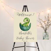 Baby Dino Baby Dusche Begrüßungszeichen