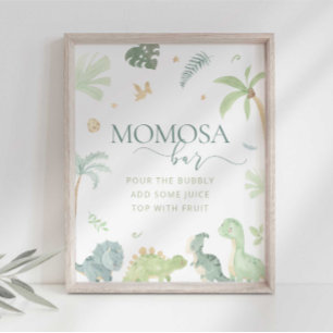 Baby Dino Baby Shower Momosa Bar Schild