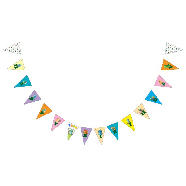 Baby Dino Birthday Banners Wimpelkette (Alle)