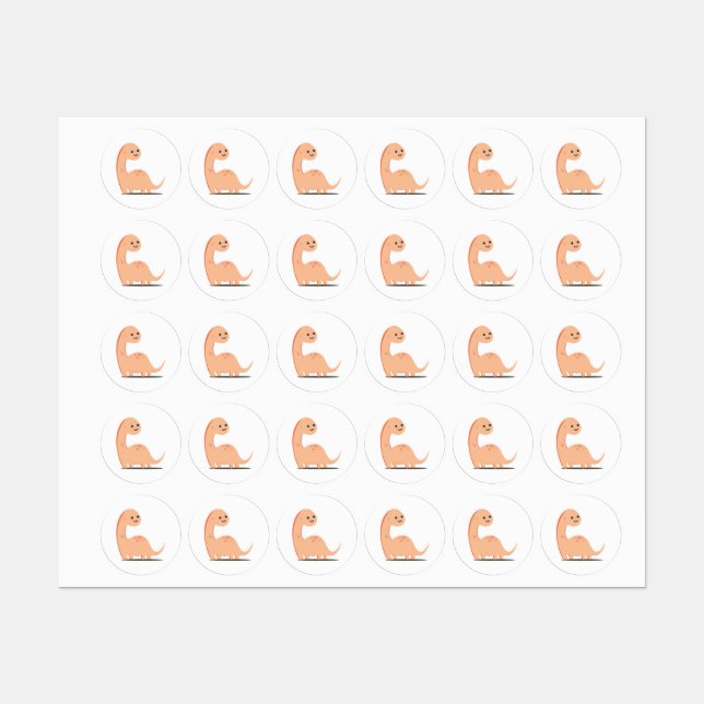 Baby Dino Etiketten (Blatt)