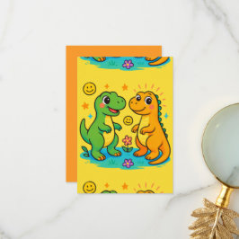 Baby Dino Grußkarte Dankeskarte
