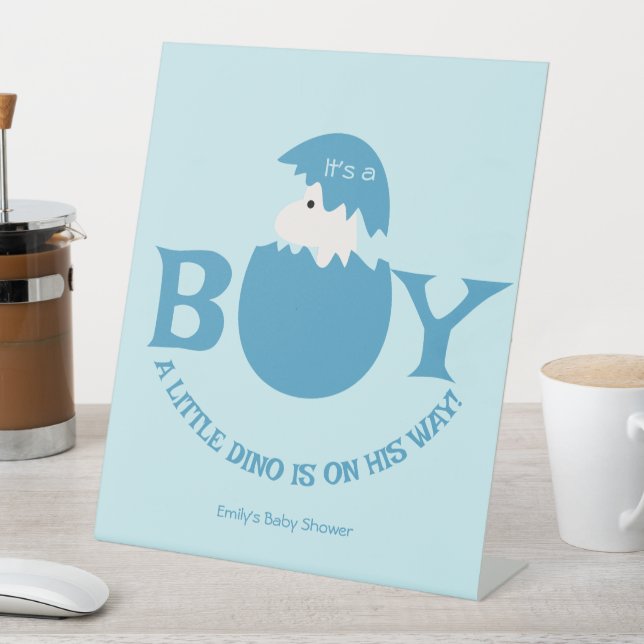 Baby Dino ist unterwegs Sockelschild (In Situ)