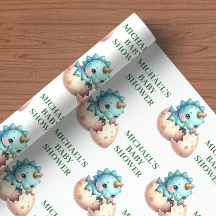 Baby Dino Jungen Dusche Geschenkpapier Schlüpft ba