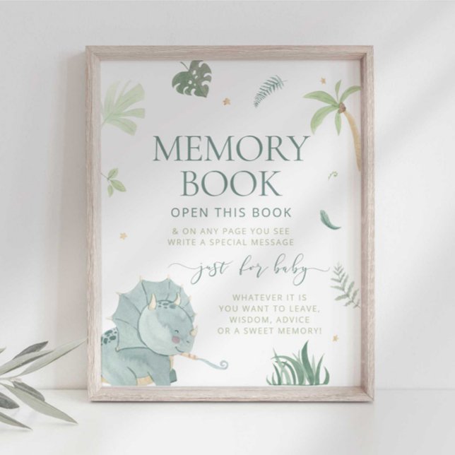 Baby Dino Memory Book-Zeichen Poster (Von Creator hochgeladen)