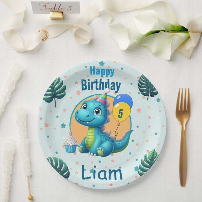 Baby Dino Paper Plates Pappteller (Hochzeit)