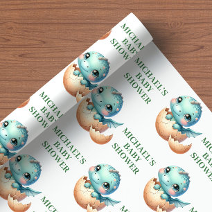 Baby Dino Schlüpft Bald Geschenkpapier Baby Shower