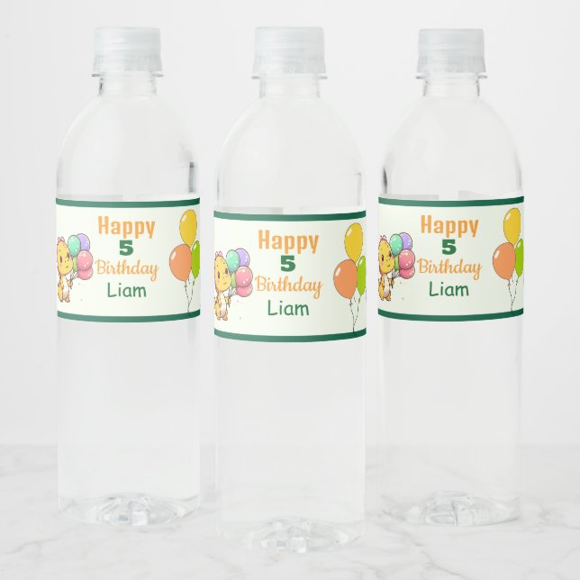 Baby Dino Water Bottle Labels Wasserflaschenetikett (Flaschen)
