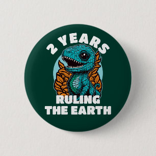 Baby Dinosaur 2 Jahre alt Geburtstag Button