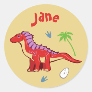 Baby Dinosaur Amargasaurus Runder Aufkleber