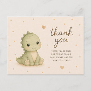 Baby-Dinosaur-Baby-Shower-Dankeschön Postkarte