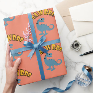 Baby Dinosaur Design - Matte Wrapping Paper Geschenkpapier