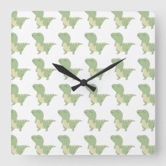 Baby Dinosaur Design Quadratische Wanduhr