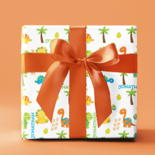 Baby Dinosaur Jurassic Personalisiert Geschenkpapier