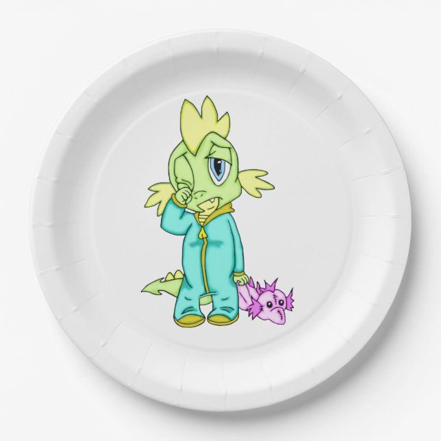 Baby Dinosaur Pappteller (Vorderseite)