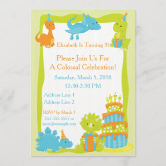 Baby Dinosaur Party Einladung