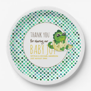 Baby Dinosaur Schluckdusche Party Pappteller