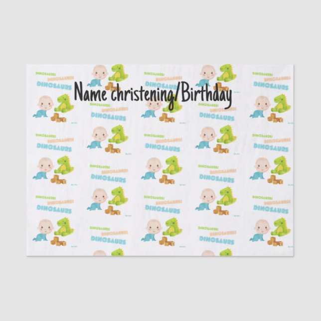 Baby Dinosaur Seidenpapier (Vorderseite)