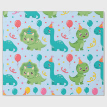 Baby-Dinosaurien-Party-Geschenkpapier