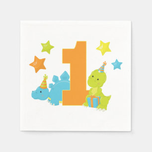Baby-Dinosaurier-1. Geburtstag Serviette