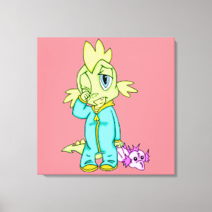 Baby Dinosaurier 24 x 24 Leinwanddruck