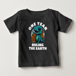 Baby Dinosaurier Ein Jahr alt Geburtstag Baby T-shirt