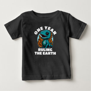 Baby Dinosaurier Ein Jahr alt Geburtstag T-shirt