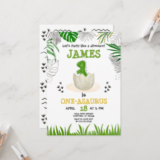 Baby Dinosaurier jedes Alter Geburtstag Einladung