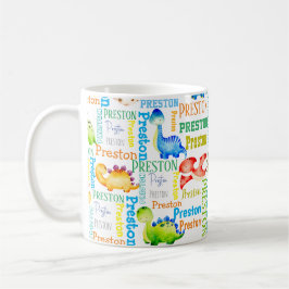 Baby Dinosaurier personalisierte Jungs Name Kaffeetasse