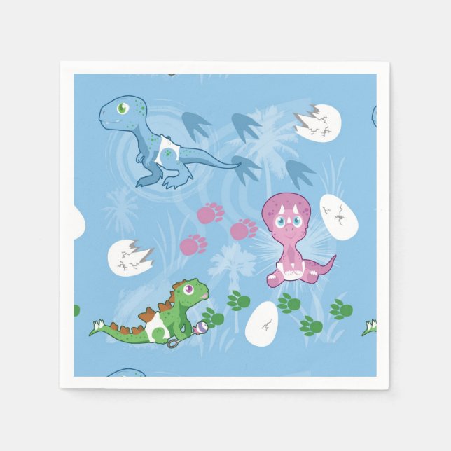 Baby Dinosaurier Serviette (Vorderseite)