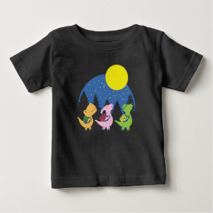 Baby Dinosaurier zurück zur Schule Baby T-shirt