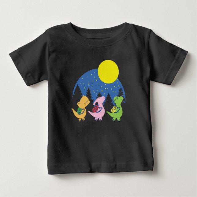 Baby Dinosaurier zurück zur Schule Baby T-shirt (Vorderseite)
