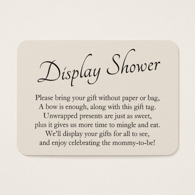 Baby Display Shower Cream Gift Card (Vorderseite)