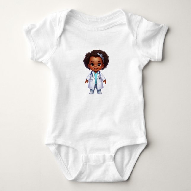 Baby Doctor girl Baby Strampler (Vorderseite)