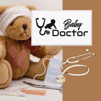 Baby Doctor Pediatrician MD Stethoscope Visitenkarte