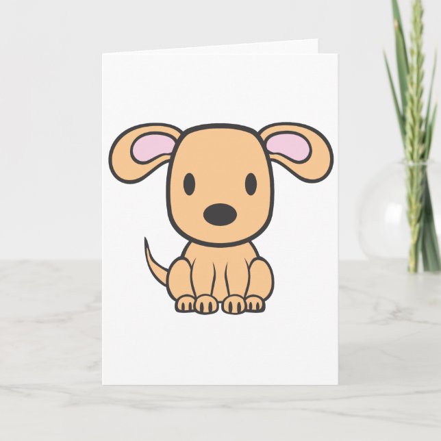 Baby Dog Cartoon Karte (Vorderseite)