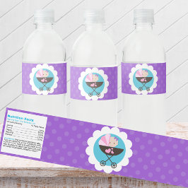 Baby Doll Geburtstagsparty Wasserflaschen Labels Wasserflaschenetikett