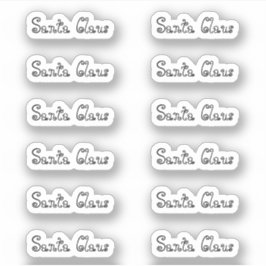 Baby Doll Kiss-Cut Santa Claus Unterschrift Aufkleber