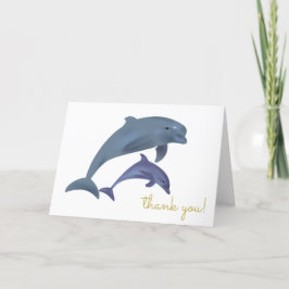 Baby Dolphin Boy oder Girl Baby Dusche Dankeskarte