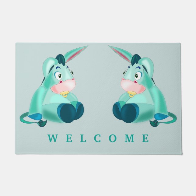 Baby Donkey Doormat - Willkommen Fußmatte (Vorderseite)
