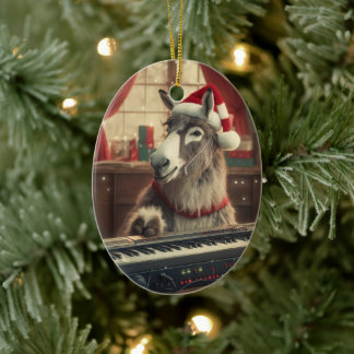 Baby Donkey Familie Ornament, Esel Liebhaber Gesch Keramik Ornament