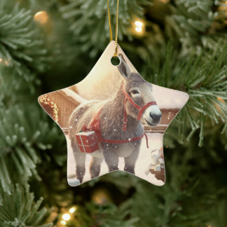 Baby Donkey Familie Ornament, Esel Liebhaber Gesch Keramik Ornament