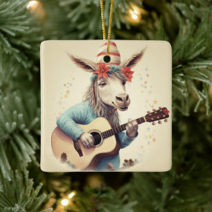 Baby Donkey Familie Ornament, Esel Liebhaber Gesch Keramikornament