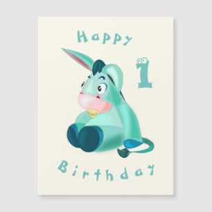 Baby Donkey Funny Birthday Card Magnetkarte