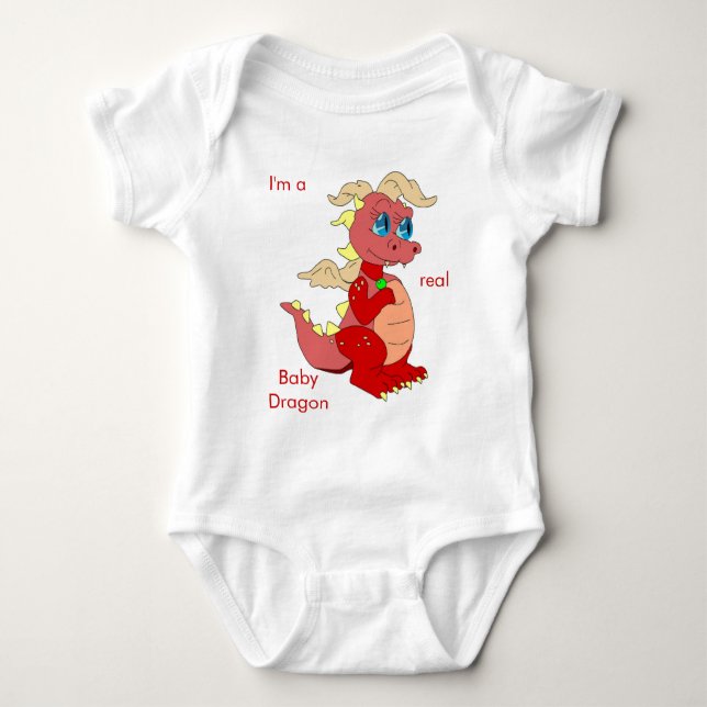 Baby-Drache Baby Strampler (Vorderseite)
