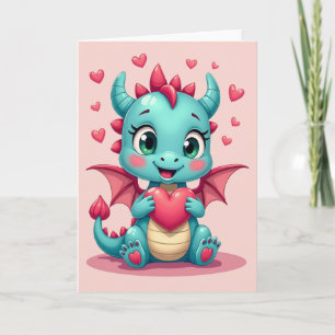 Baby-Drache Liebesherz Karte