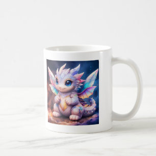 Baby-Drache Weiße Feenflügel-Tasse Kaffeetasse