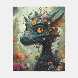 Baby-Drachen-Fantasie Fleecedecke
