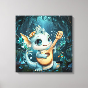 Baby Drachen Melodien Leinwanddruck