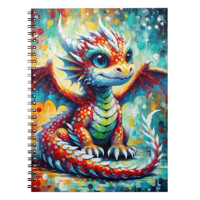 Baby-Drachen-Notizbuch Notizblock (Vorderseite)